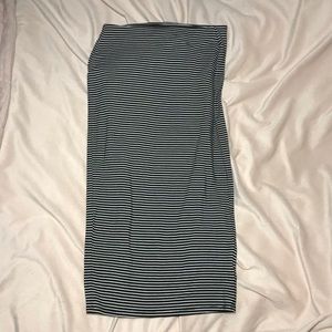 Striped pencil skirt